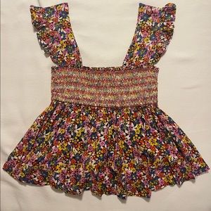 Floral smocked top from Urban Outfitters SO. CUTE.